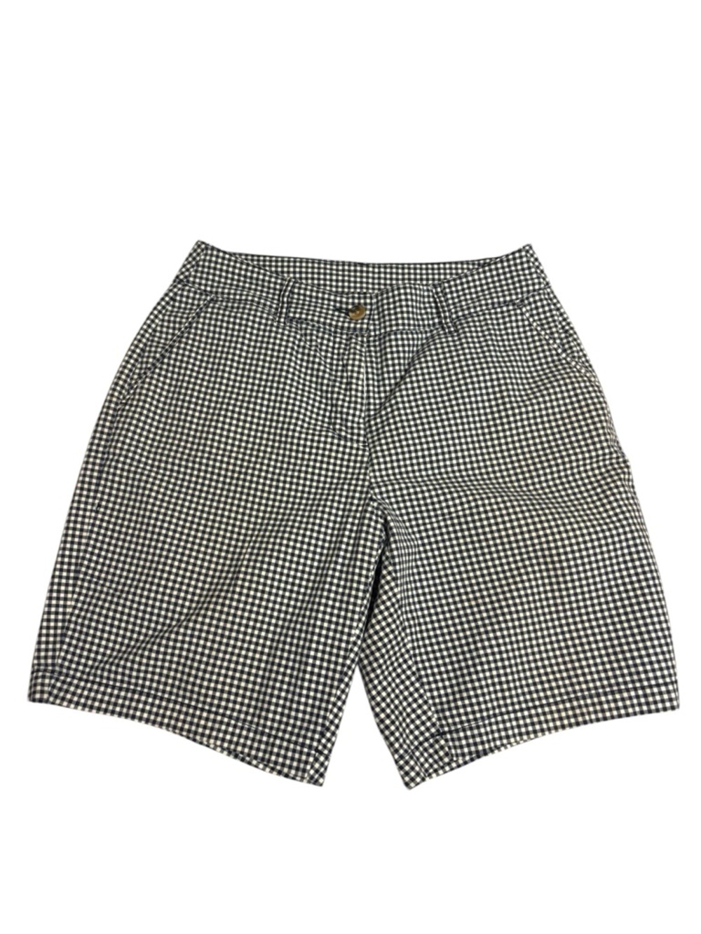 Kim Rogers Navy and White Gingham Shorts Size 6